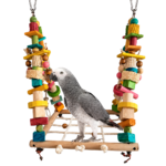 Pine Wood & Wooden Beads Bird Swing-WS17