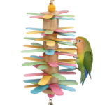 Colourful Ice Cream Stick & Pine Wood Bird Chew Toy – FT08